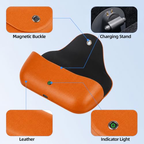 Meta Glasses Charging Case Orange Compatible with Gen 1/2/3 & Oakley Models