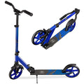 Kids & Teen Foldable Kick Scooter with Large Wheels & Suspension - Blue