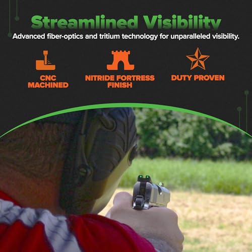 Night Sight Set for Smith & Wesson M&P Pistols - Tritium Glow-In-The-Dark