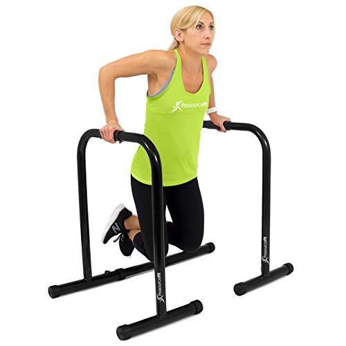 Adjustable Power Dip Station for Home Gym - Black/Lite