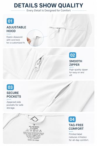 Women’s UPF 50+ Sun Protection Jacket with Adjustable Waist & Hood - Lightweight UV Outdoor Wear
