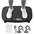 Black Vibration Plate for Lymphatic Drainage & Body Toning - 400Lbs Capacity