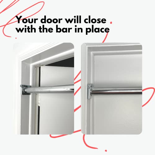 Doorway Pull-Up Bar & Indoor Swing Support - Heavy Duty Chrome Steel, Fits 26-36" Doorways