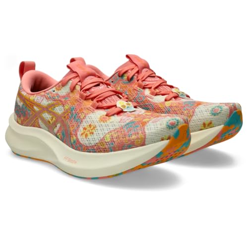 ASICS Women's Noosa TRI 16 Running Shoes - 9.5 Guava/Techno Cyan