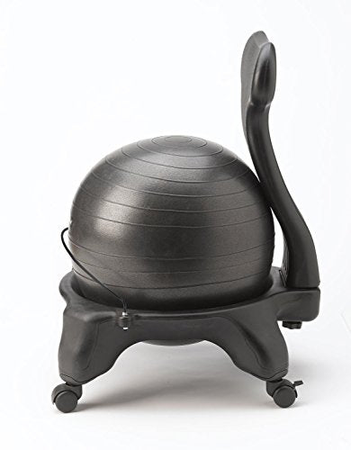 Gaiam Classic Balance Ball Chair - Black Ergonomic Active Seating