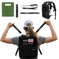 Black Polyfit Rucking Starter Kit with 10 lb Plate & Backpack for Beginners