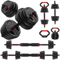 FITPLAM 35LB Adjustable Dumbbell Set 5-in-1 Home Gym Weights for Men Women