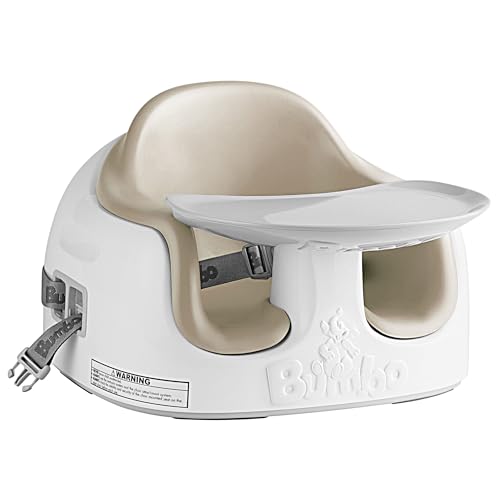 Bumbo 3-in-1 Portable Infant Booster Seat with Tray - Taupe, 1 Pack, 6-36 Months