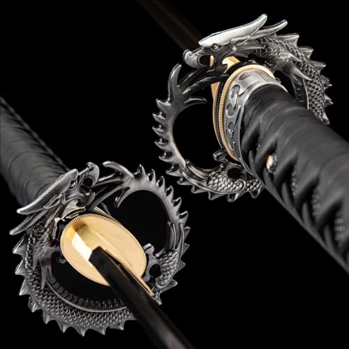 Anatak Black Dragon Handmade Japanese Katana Sword 1060 High Carbon Steel 40.5 Inch