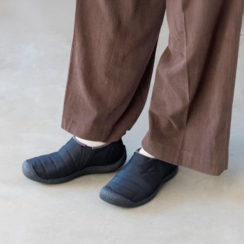 Men's Warm Microfleece Slip-On Slippers - Black, Size 15 - KEEN Howser II