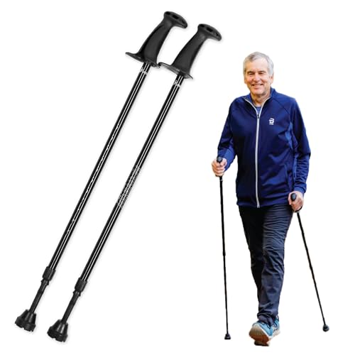 Adjustable Walking Poles for Balance & Rehab - Lightweight, Collapsible, Ergonomic Handles