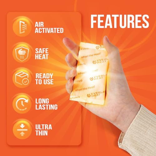 40 Pack Hand Warmers - Up to 10 Hours of Long-Lasting Heat for Hands, Body & Feet - Easy Air Activation, Disposable, TSA Approved