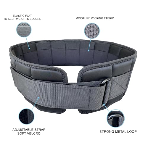 Adjustable Weighted Belt for Walking & Training - Small 7 LB, Women & Men