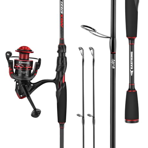 KastKing MaxSteel 6'6" M Twin-Tip Spinning & Baitcaster Combo Reel 2000