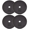 Yes4All Cast Iron Weight Plates for 1-Inch Barbell - Black 4x5LB