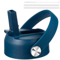 KMN Wide Mouth Straw Lid with Flip Top - Indigo Blue for Hydro Flask 12-40 oz