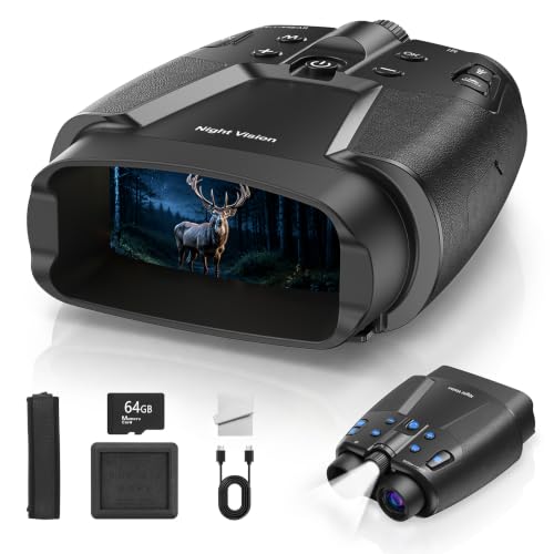 Vtiisamao Dark Gray Night Vision Goggles with 8X Zoom & HD Display