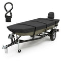 Fapaulen 14ft Boat Cover with Metal Hooks Waterproof Trailerable Cover 70" Beam