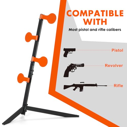 AR500 Steel Dueling Tree Target Kit with 4" x 1/4" Steel Paddle - Auto Reset Shooting Target