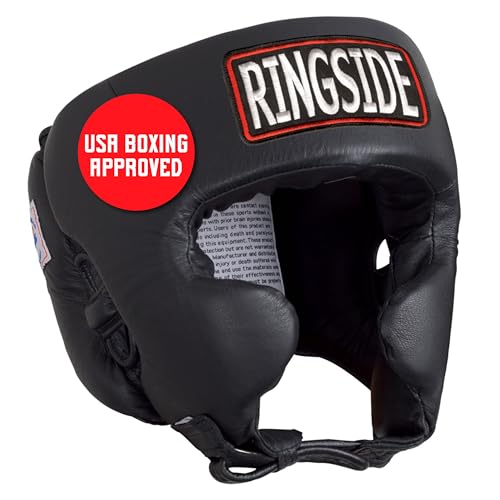 Boxing Headgear - Muay Thai MMA Sparring Head Protection, Black, Medium