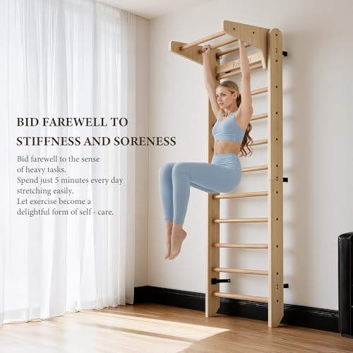 Multi-Function Wall-Mounted Gymnastics Ladder for Kids & Adults - Indoor Fitness Bar