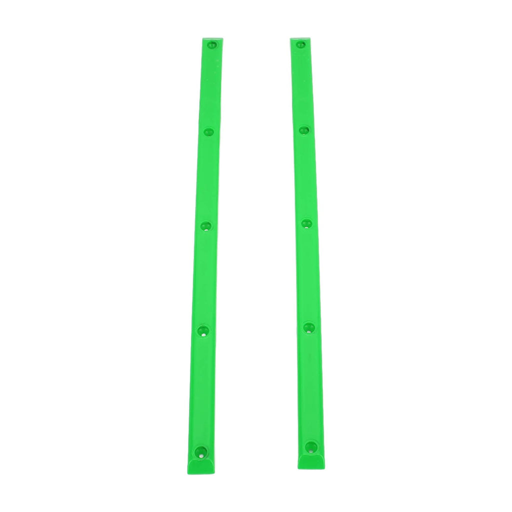 VBESTLIFE 2Pcs Skateboard Rails Protector Wear-Resistant Flexible Ribs Bones Board Rails with Mount Screws(Green) Cycling
