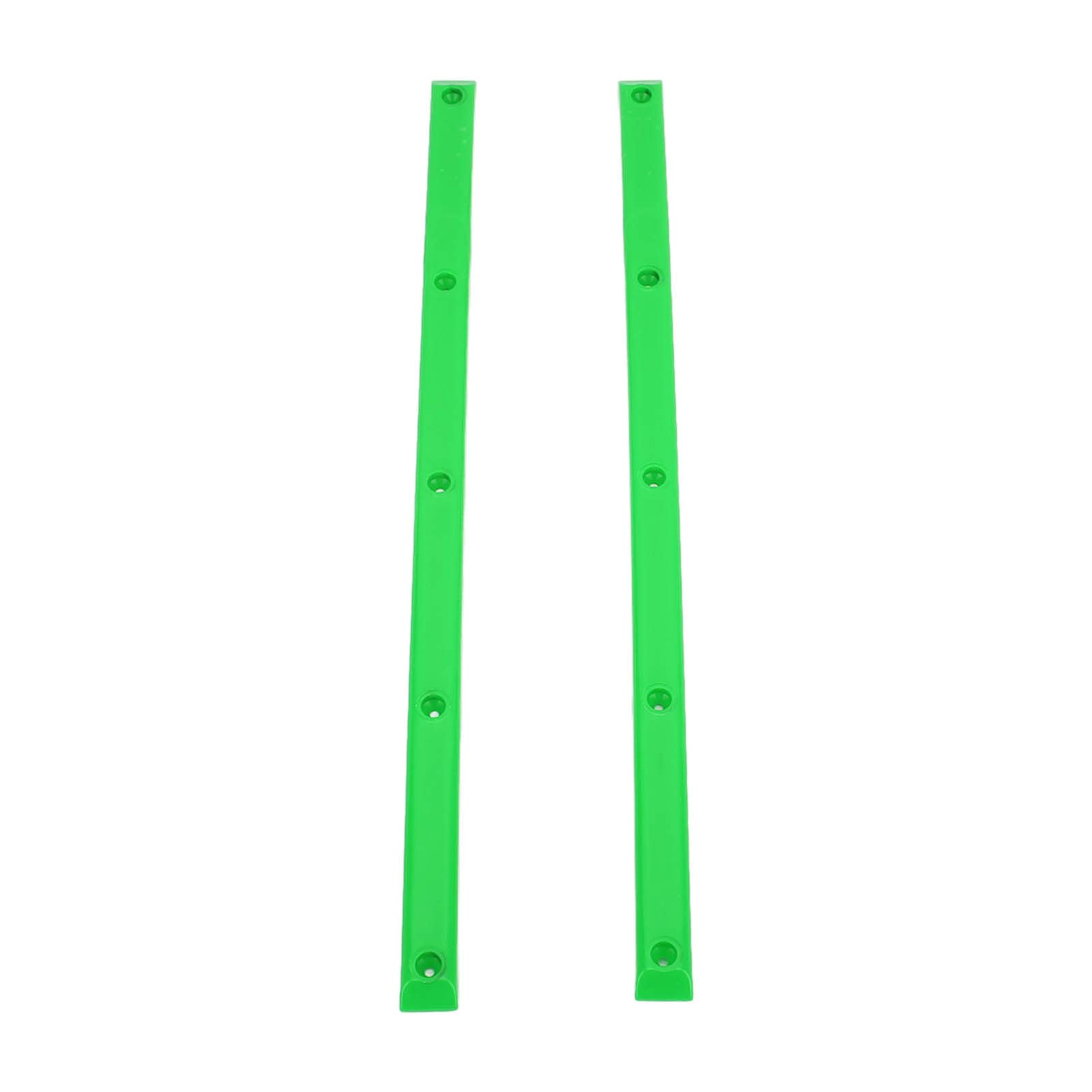 VBESTLIFE 2Pcs Skateboard Rails Protector Wear-Resistant Flexible Ribs Bones Board Rails with Mount Screws(Green) Cycling