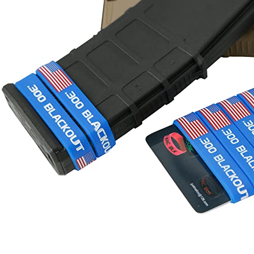 6 Pack Magazine Marker Bands for 300 Blackout - Silicone Identification Bands