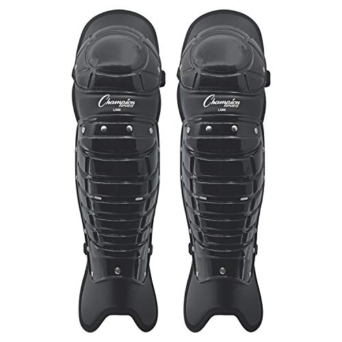 Champion Sports Single Knee Umpire Leg Guards 16.5" Baseball & Softball Protective Gear Pair