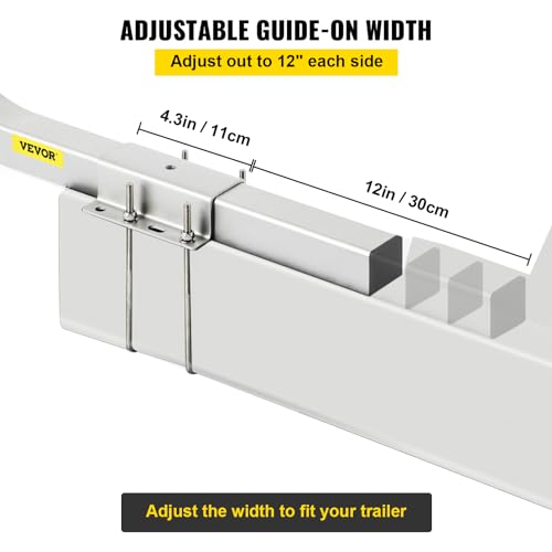 60-Inch Adjustable Boat Trailer Guide Poles with PVC Covers & L Shaped Stiffeners - Rustproof Steel, for Ski & Fishing Boats