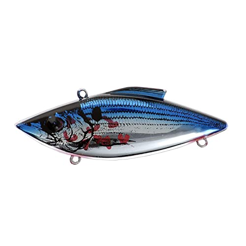 Lifelike Vibrations Lipless Crankbait Fishing Lure - Chrome Blue Bleeding Shad, 1/2 OZ