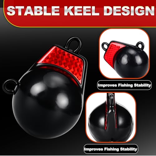 Hollowfly 10 lb Coated Downrigger Ball Weight with Internal Keel - Durable Marine Fishing Gear