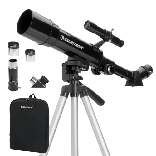 Celestron Travel Scope 50mm Refractor Telescope with Backpack & Tripod – Beginner Astronomy Kit