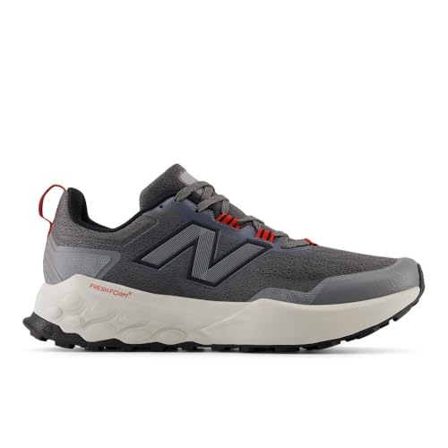 Men's Trail Running Shoe - New Balance Fresh Foam Garoé V2, 12 Castlerock Red Grey