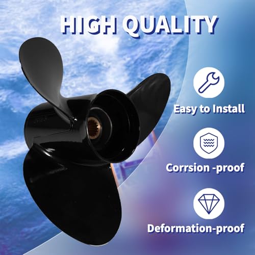 OEM Aluminum Outboard Propeller 14x19 for Suzuki 50-140HP RH 3-Blade