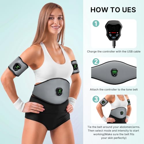 NEWPINE Muscle Stimulator Belt for Fitness & Body Shaping - Portable & Easy to Use