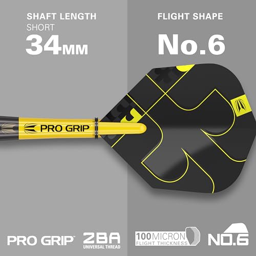 Target Darts Bolide Void 23G Black & Yellow Tungsten Steel Tip Darts Set