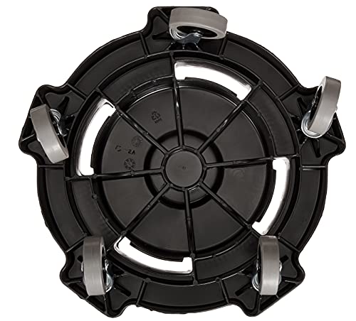 Heavy-Duty Rolling Dolly for 32-55 Gallon Round Containers - 2 Pack