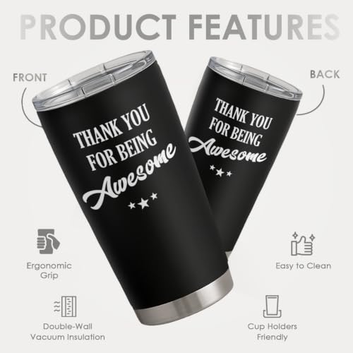 Inspirational Thank You Tumblers Set - 20oz Stainless Steel Travel Mug, Gift for Women Men Coworkers - Variation of THIS listing