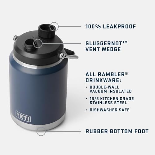 YETI Rambler Half Gallon Jug 2.0 - Royal Blue, Vacuum Insulated, Leakproof, Stainless Steel with MagCap