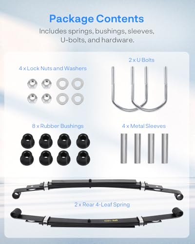 Golf Cart Rear Leaf Spring Kit for Club Car Precedent Onward Tempo 2017+
