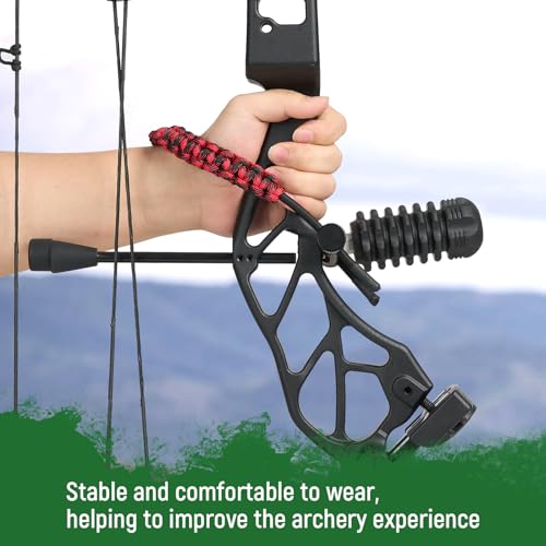Adjustable Compound Bow Wrist Sling - Green Camouflage