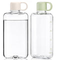 2 Pack Portable Flat Water Bottles 17oz BPA Free Slim Drinking Travel Bottles