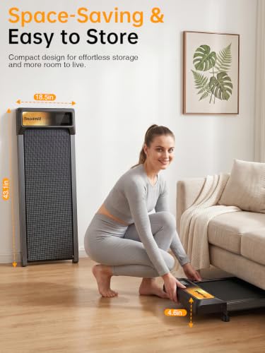 Gkyet Black Adjustable Incline Walking Treadmill Pad for Home Office 8% Incline