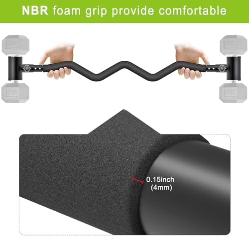 Kipika EZ Curling Bar Converter B - Adjustable Dumbbell to Barbell Adapter for Home Gym