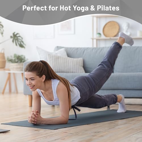 Non Slip Microfiber Yoga Towel with Grip Dots - 72x24 Inch Sweat Absorbent Exercise Mat