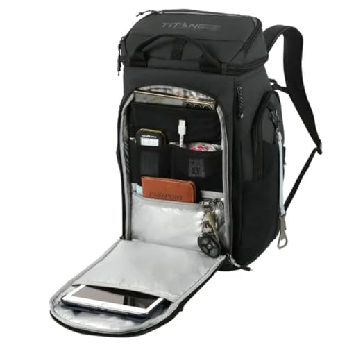 Titan PRO Arctic Zone Black Insulated Backpack Cooler with Ice Walls, Holds 26 Cans