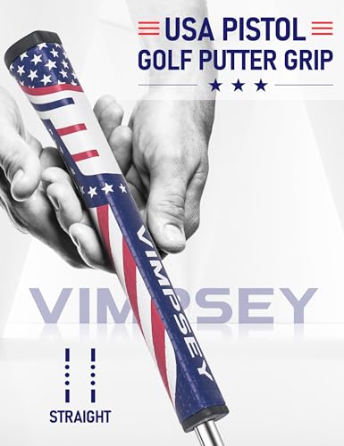 Pistol Golf Putter Grip 2.0 USA Blue - Comfortable Polyurethane, Unique Parallel Design