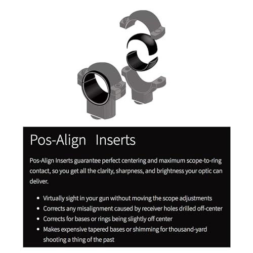 Burris Xtreme Signature Tactical Scope Mounting Rings 30mm, 1-Inch Height, Aluminum, Includes Pos-Align Inserts