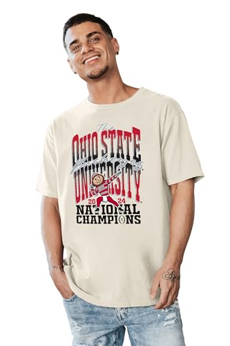 Ohio State Buckeyes 2024 National Champions T-Shirt - Ivory, X-Large
